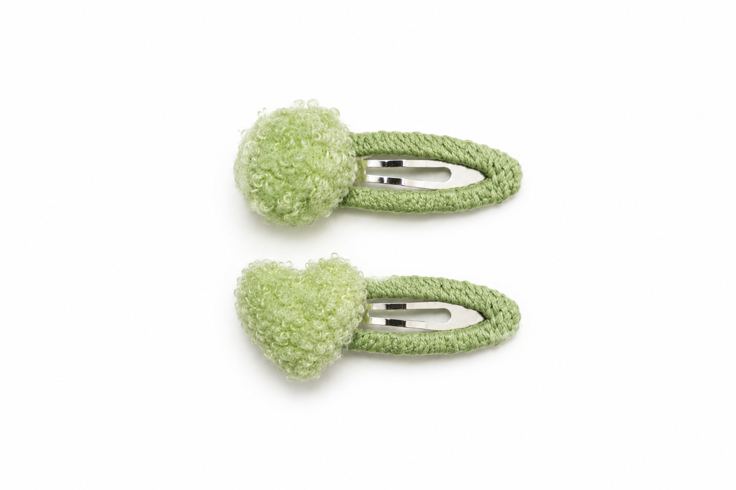 Bubble Pom Pom Snap Hair Clips for Girls | Handmade Kids Hair Clip Set