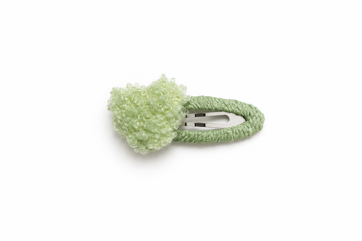 Bubble Pom Pom Snap Hair Clips for Girls | Handmade Kids Hair Clip Set