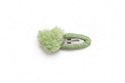 Bubble Pom Pom Snap Hair Clips for Girls | Handmade Kids Hair Clip Set