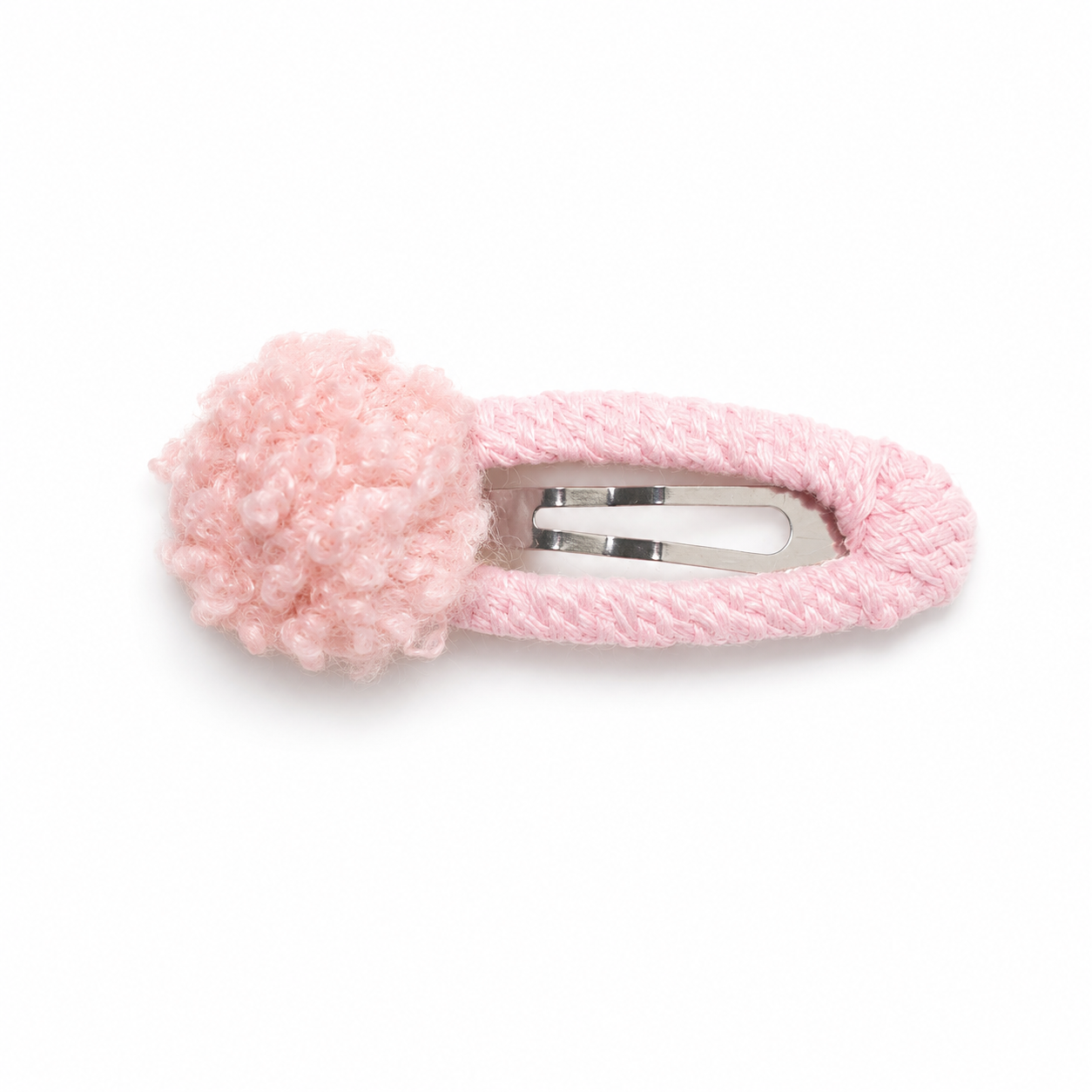 Bubble Pom Pom Snap Hair Clips for Girls | Handmade Kids Hair Clip Set