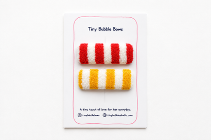 Everyday Stripe Snap Hair Clips for Baby, Toddler & Girls | Handmade Kids Hair Clips