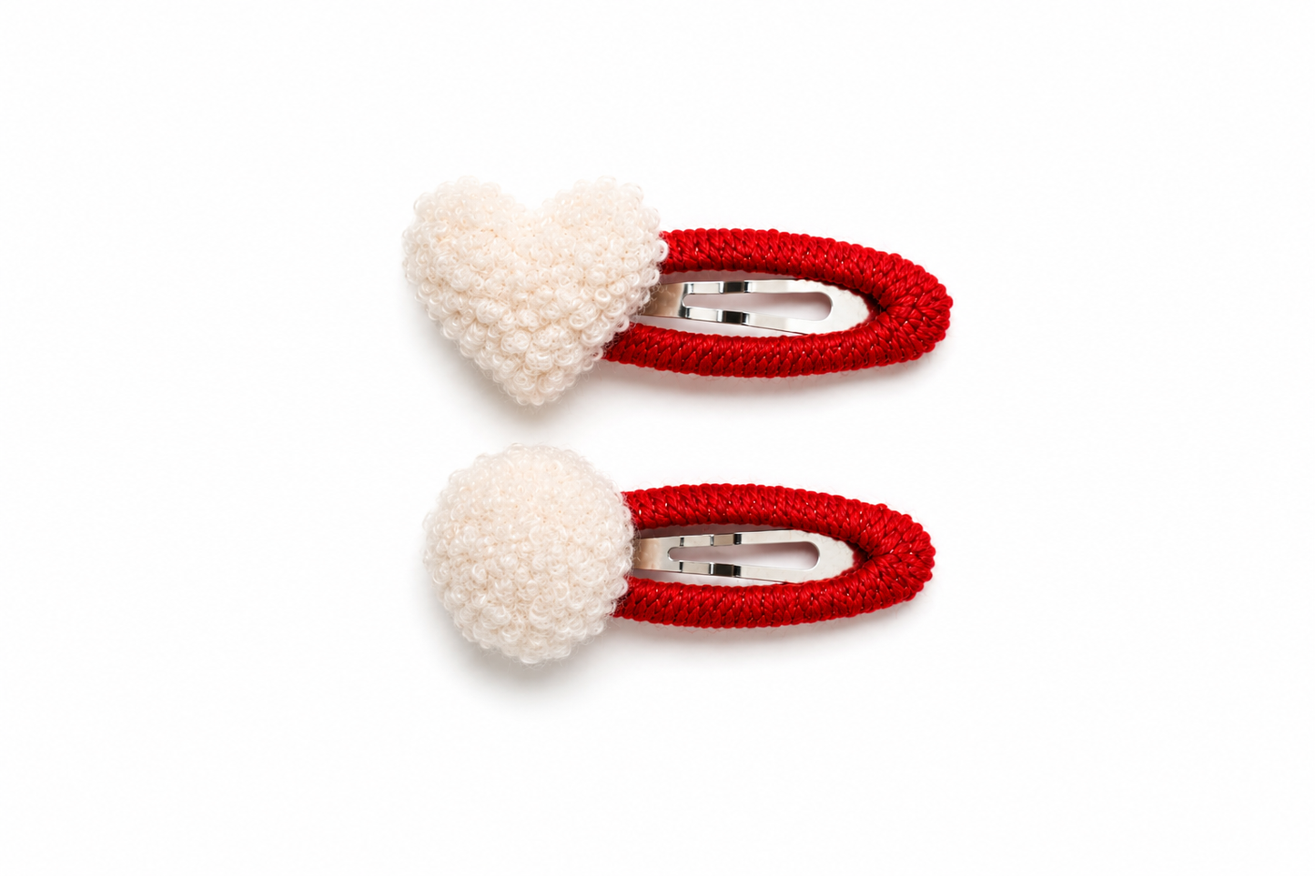 Bubble Pom Pom Snap Hair Clips for Girls | Handmade Kids Hair Clip Set
