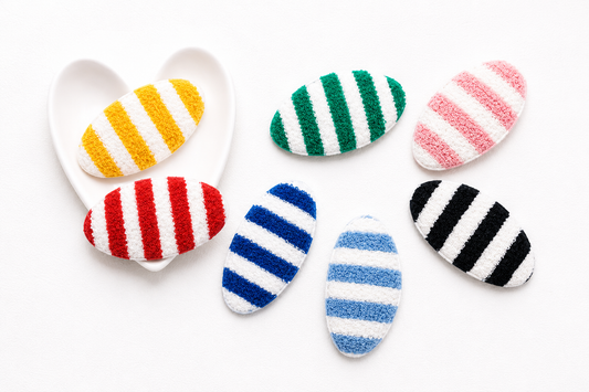 Everyday Stripe Oval Snap Hair Clips for Baby, Toddler & Girls | Handmade Kids Hair Clips