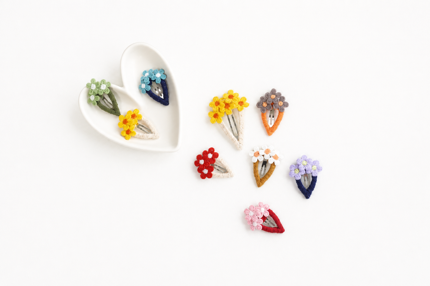 Little Bouquet Flower Snap Hair Clips for Baby, Toddler & Girls | Handmade Kids Hair Clips