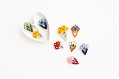 Little Bouquet Flower Snap Hair Clips for Baby, Toddler & Girls | Handmade Kids Hair Clips