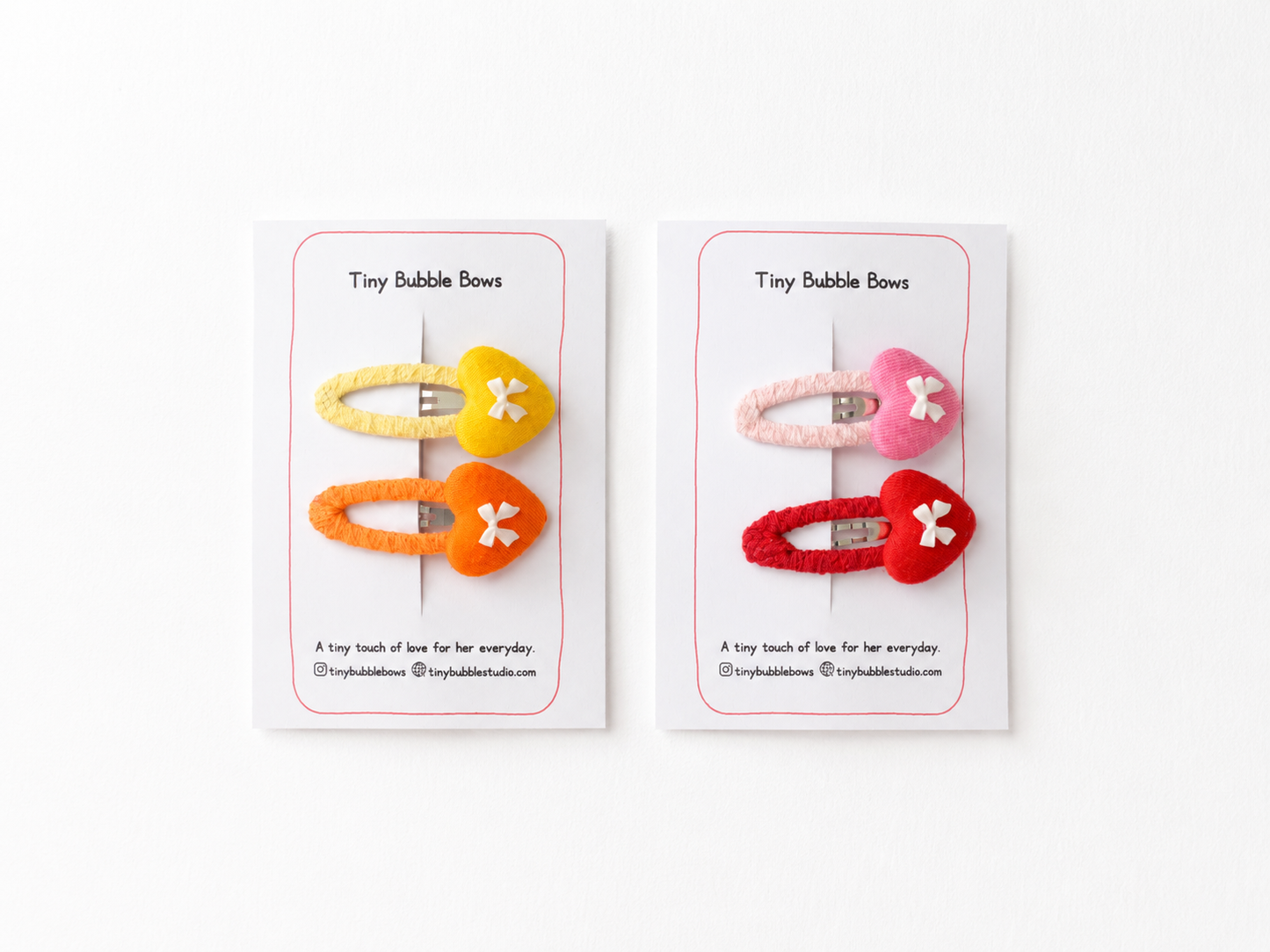 Heart Bow Hair Clip for Babies, Toddlers & Girls