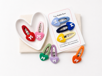 Heart Bow Hair Clip for Babies, Toddlers & Girls